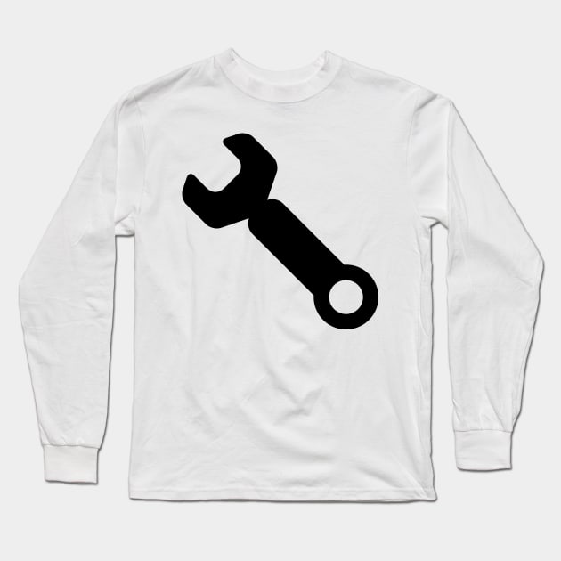 Wrench Glyph Long Sleeve T-Shirt by Aduro Merch